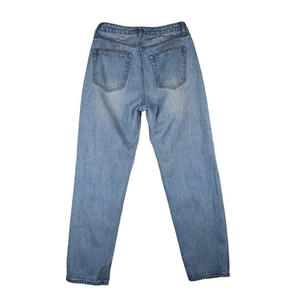 Princess Polly Mom 90's Fade Light Wash Jeans Straight Leg Sz 4 - Picture 2 of 8